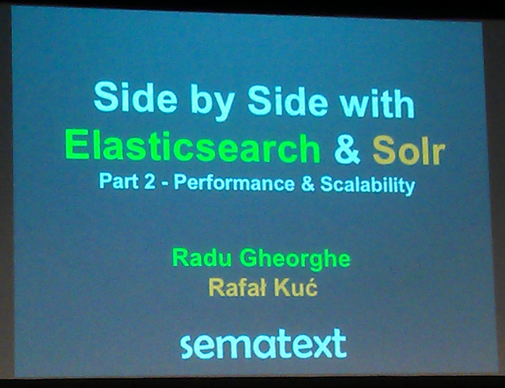 Elasticsearch & Solr Side by Side Buzzwords 2015