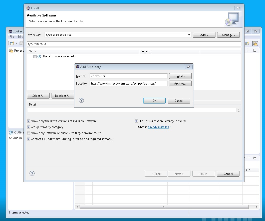 Installation ZooKeeper Explorer Plugin Installation ZooKeeper Explorer Plugin