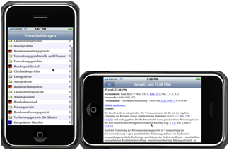 iVIEWER Navigations- und Dokumentenanzeigemodi des iPhone