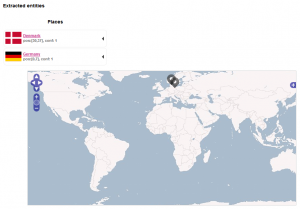 Erkannte Entities des Datensatzes Erkannte Entities des Datensatzes