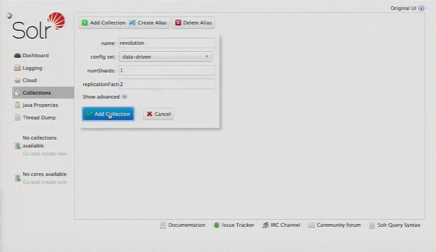 Anlegen einer Collection Anlegen einer Collection über das neue Admin UI