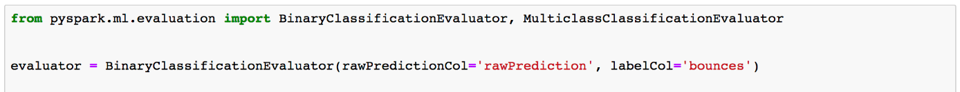 Evaluator aus der Spark ML Bibliothek Evaluator aus der Spark ML Bibliothek